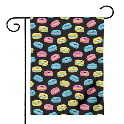Happy Macarons Pattern Print House Flag
