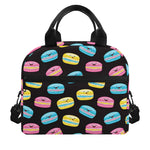Happy Macarons Pattern Print Insulated Lunch Bag