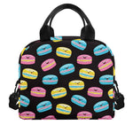 Happy Macarons Pattern Print Insulated Lunch Bag