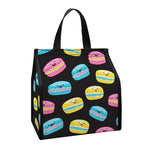Happy Macarons Pattern Print Insulated Lunch Tote