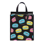 Happy Macarons Pattern Print Insulated Lunch Tote