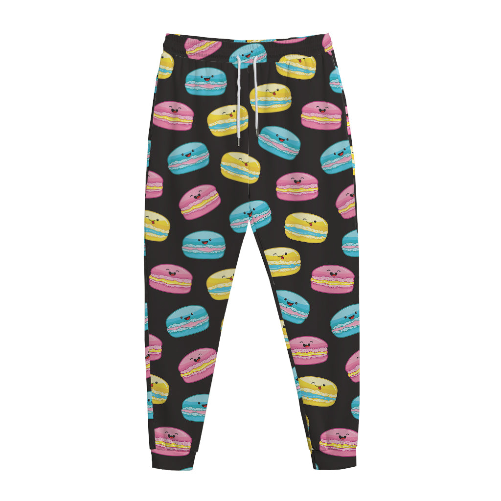 Happy Macarons Pattern Print Jogger Pants