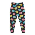 Happy Macarons Pattern Print Jogger Pants