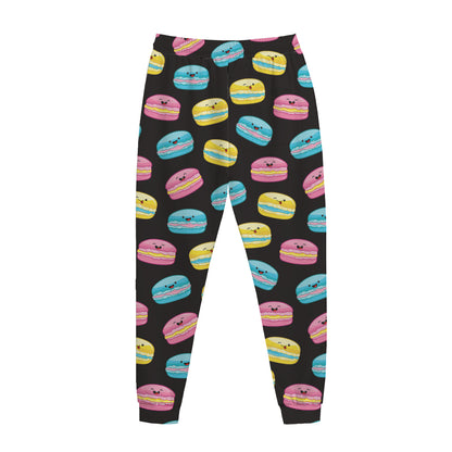 Happy Macarons Pattern Print Jogger Pants