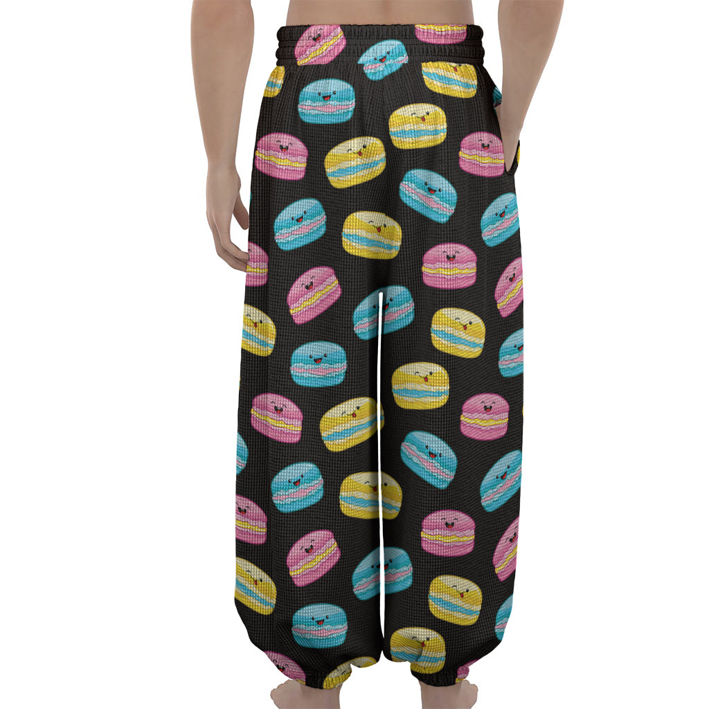 Happy Macarons Pattern Print Lantern Pants