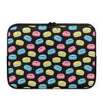 Happy Macarons Pattern Print Laptop Sleeve