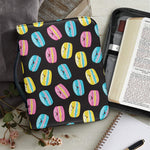 Happy Macarons Pattern Print Leather Bible Cover