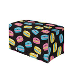 Happy Macarons Pattern Print Leather Tissue Box Cover