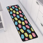 Happy Macarons Pattern Print Long Kitchen Mat