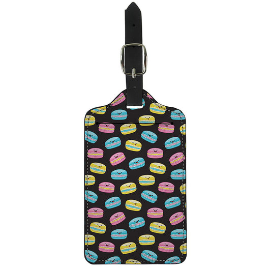 Happy Macarons Pattern Print Luggage Tag
