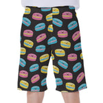 Happy Macarons Pattern Print Men's Beach Shorts