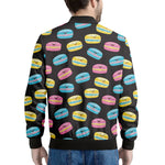 Happy Macarons Pattern Print Men's Bomber Jacket