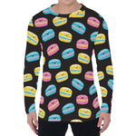 Happy Macarons Pattern Print Men's Long Sleeve T-Shirt