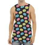 Happy Macarons Pattern Print Men's Muscle Tank Top