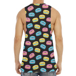 Happy Macarons Pattern Print Men's Muscle Tank Top