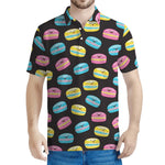 Happy Macarons Pattern Print Men's Polo Shirt