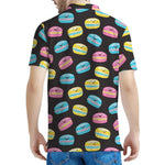 Happy Macarons Pattern Print Men's Polo Shirt