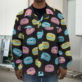 Happy Macarons Pattern Print Men's Shirt Jacket