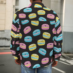 Happy Macarons Pattern Print Men's Shirt Jacket
