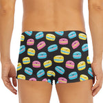 Happy Macarons Pattern Print Men's Short Boxer Briefs