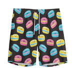 Happy Macarons Pattern Print Men's Sports Shorts