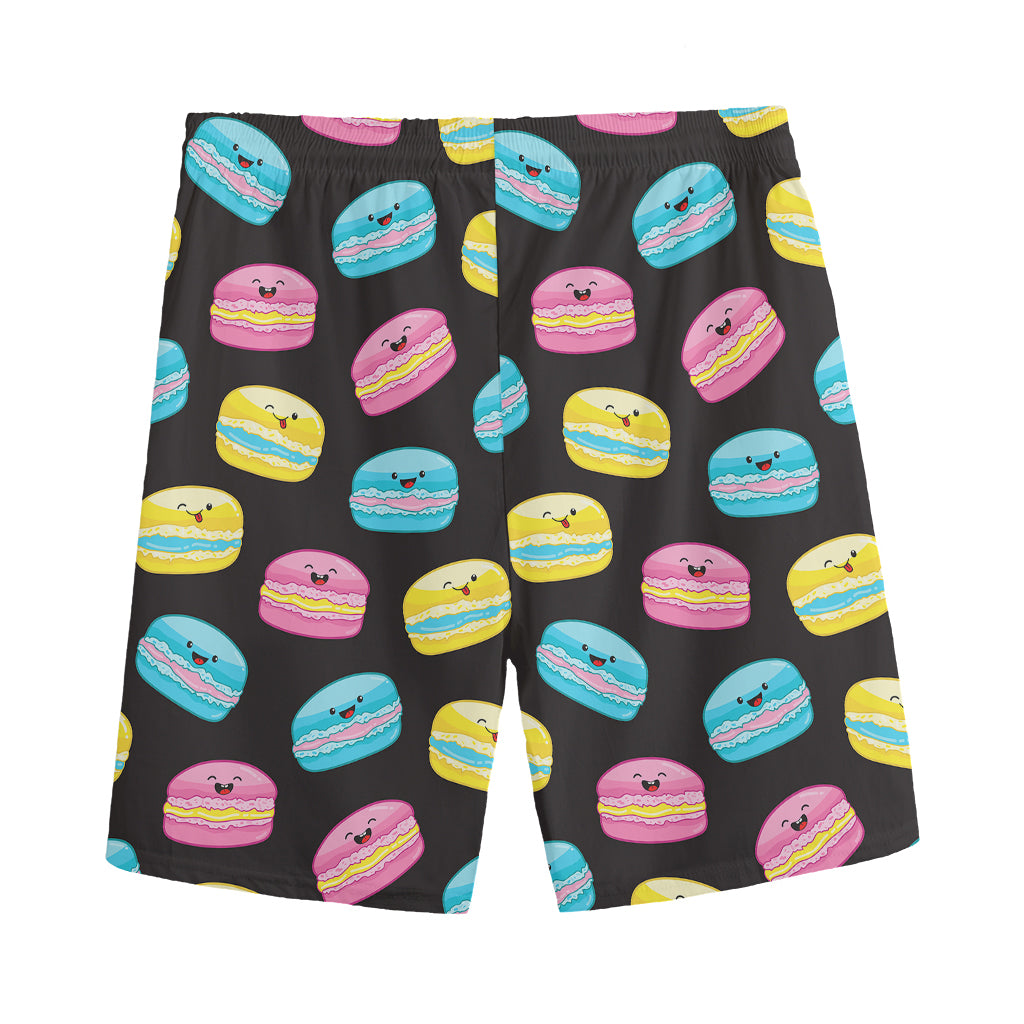 Happy Macarons Pattern Print Men's Sports Shorts