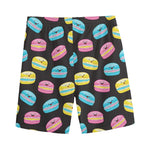 Happy Macarons Pattern Print Men's Sports Shorts