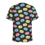 Happy Macarons Pattern Print Men's Sports T-Shirt