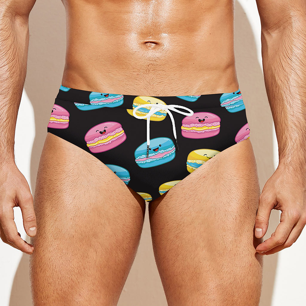 Happy Macarons Pattern Print Men's Swim Briefs