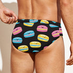 Happy Macarons Pattern Print Men's Swim Briefs