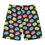 Happy Macarons Pattern Print Men's Swim Trunks