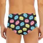 Happy Macarons Pattern Print Men's Triangle Swim Briefs