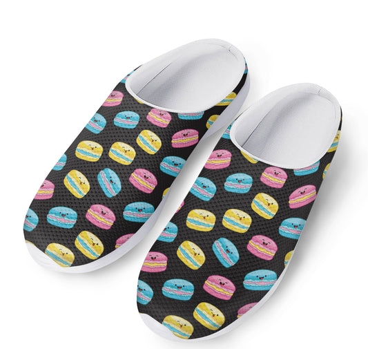 Happy Macarons Pattern Print Mesh Casual Shoes