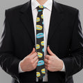 Happy Macarons Pattern Print Necktie