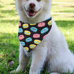 Happy Macarons Pattern Print Over The Collar Dog Bandana