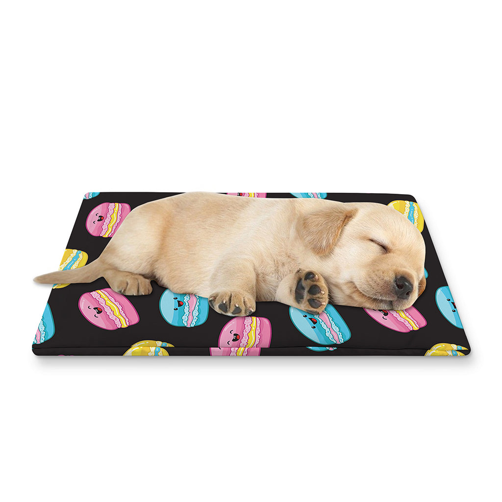 Happy Macarons Pattern Print Pet Cooling Mat Cover