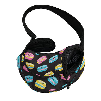 Happy Macarons Pattern Print Pet Sling Carrier