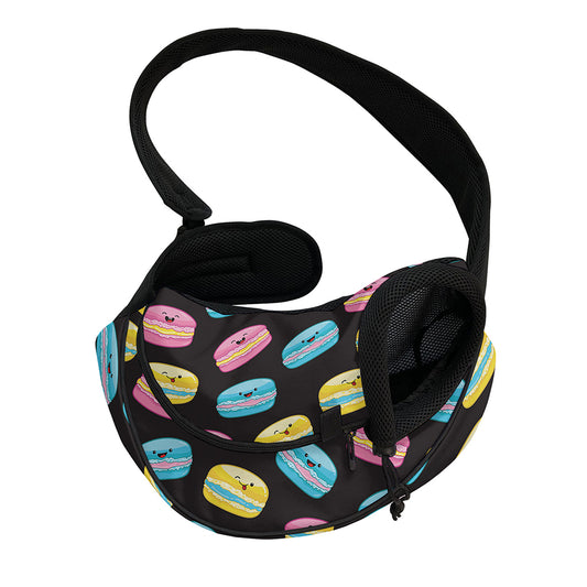 Happy Macarons Pattern Print Pet Sling Carrier