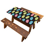 Happy Macarons Pattern Print Picnic Table Cover