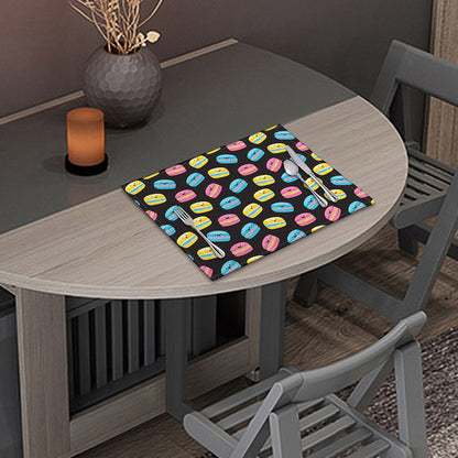 Happy Macarons Pattern Print Placemat