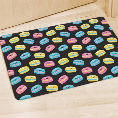 Happy Macarons Pattern Print Polyester Doormat