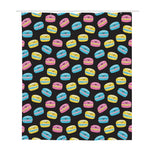 Happy Macarons Pattern Print Polyester Shower Curtain