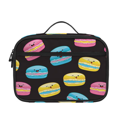 Happy Macarons Pattern Print Portable Lunch Bag