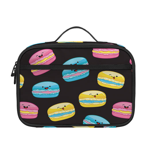 Happy Macarons Pattern Print Portable Lunch Bag