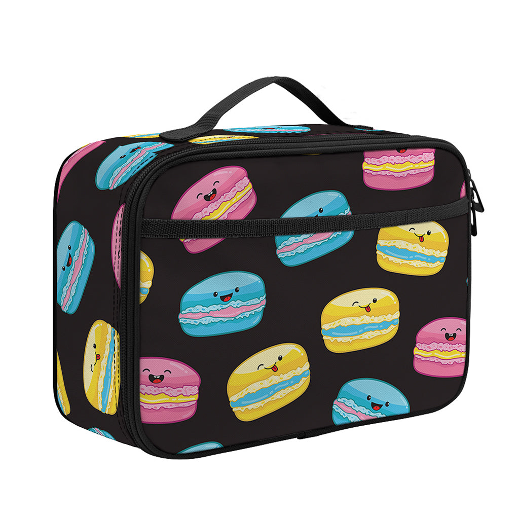 Happy Macarons Pattern Print Portable Lunch Bag