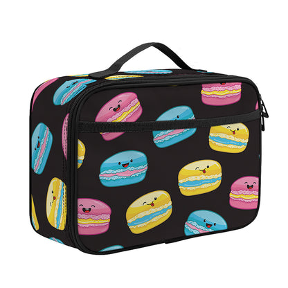 Happy Macarons Pattern Print Portable Lunch Bag