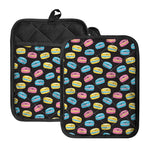Happy Macarons Pattern Print Pot Holders With Pocket