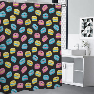 Happy Macarons Pattern Print Premium Shower Curtain