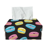 Happy Macarons Pattern Print Rectangle Tissue Box Cover