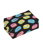 Happy Macarons Pattern Print Rectangle Tissue Box Cover